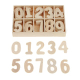 Maxbell 120 Pieces 2 Tray Wooden Numbers - Craft Numbers Kids Learning Toy DIY Decor
