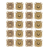 Maxbell 20 Sets Magnetic Bag Clasps for Craft Clothing Bag DIY 14mm Bronze & Silver