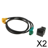 Maxbell 2xSet USB Switch Cable Harness For  Jetta Golf MK6 Passat Beetles