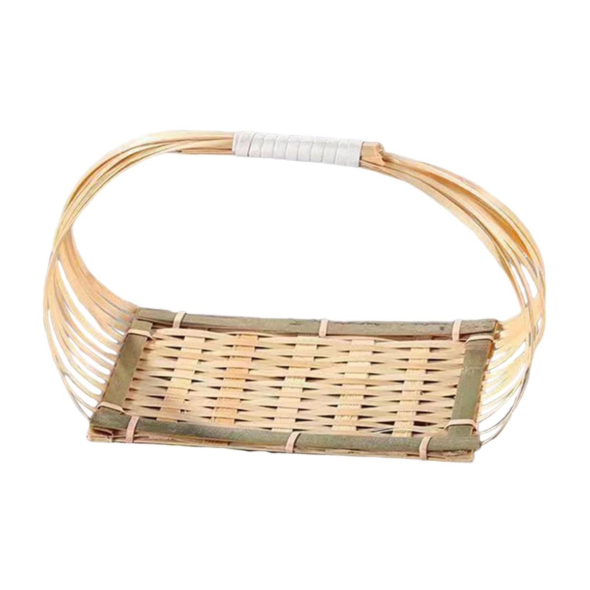 Maxbell Handwoven Fruit Basket Practical Decor Dessert Tray Fruit Plate Serving Tray