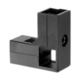 Maxbell Clamp Connector for 1" x 1" Square Tube Easily Install Sturdy Aluminum Alloy Black L Shape
