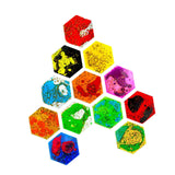 Maxbell 12x Sensory Soft Gel Liquid Toys Gifts Liquid Motion Toys for Teens Children Hexagon