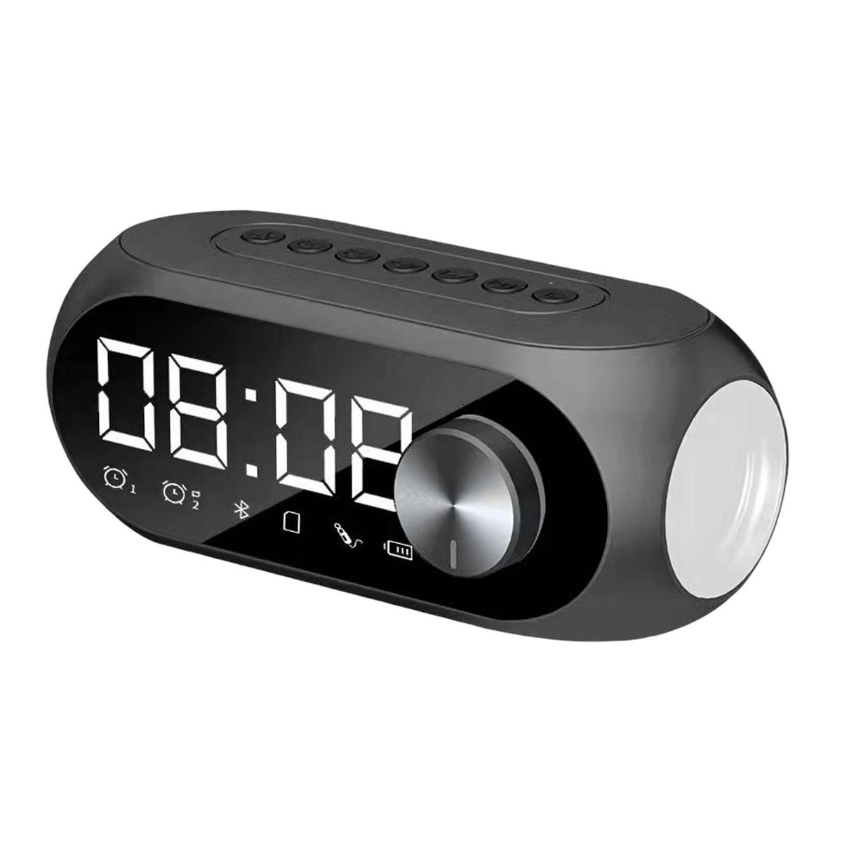 Maxbell Maxbell Digital Alarm Clock Wireless Speaker Music Player for Desktop Bedroom Adults Black