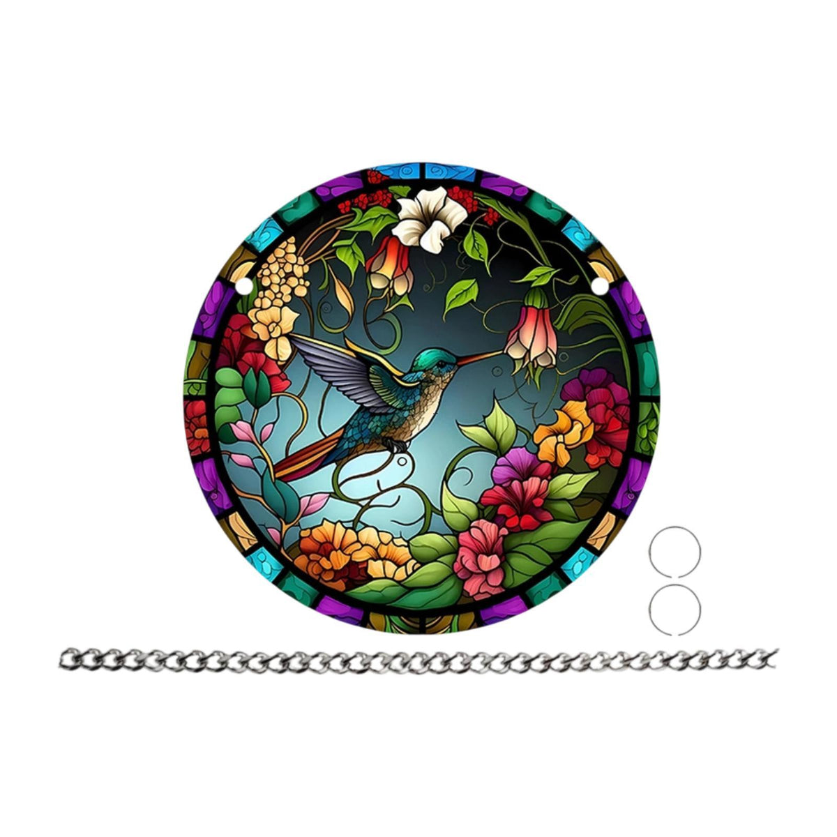 Maxbell Hummingbird Window Suncatcher 5.9'' Spring Ornament for Patio Bedroom Summer