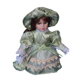 Maxbell Decorative Ceramic Doll 20cm Ceramic Doll in Dress for Desk Decoration Table