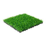 Maxbell Artificial Grass Tiles Artificial Grass Turf for Patio Porch Playground Dark Green