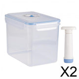 Maxbell 2xVacuum Container Saver Vacuum Seal Container for Salads Meals Dry Foods 3.6L