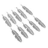 Maxbell 10 Pieces Vintage Metal Alloy Leaf Feathers Charms Pendant for Necklace Bag Keyring Findings Craft - Aladdin Shoppers