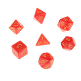 7X Polyhedral Dice 16mm for Dungeons and Dragons DND MTG Table Games Red