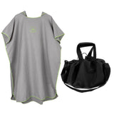 Maxbell Adult Surf Beach Hood Poncho Wetsuit Changing Robe & Changing Mat Gray