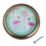 Maxbell Retro Door Dresser Drawer Cabinet Cupboard Pull Knob Handle Decor Flamingo#2