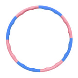 Maxbell Weighted Fitness Hoop Training Comfortable Exercise Hoop for Travel Home Gym Pink and blue
