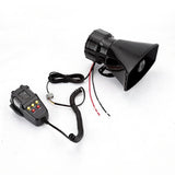 Light-emitting diode blinking warning light bar, red and deep blue, waterproof, suitable for motorcycle emergency use. Black 5-Tone Megaphone