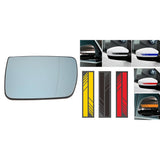 2 PC Left+Right Heated Wing Mirror Glass+2 Line Mirror Stickers for  X5