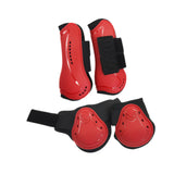 Maxbell 4 Pieces Horse Tendon Boots Shock Absorbing Open Front Fetlock Boots L