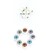 Maxbell 8pcs 14mm Round Doll Eyes Eyeball Acrylic Plastic +8 Oval Hollow Back Eyes 8mm