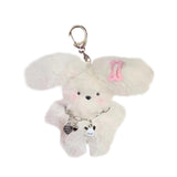 Maxbell Plush Keychain Novelty Cartoon Keychain Charm for Kids Adults Birthday Gifts With hairclip