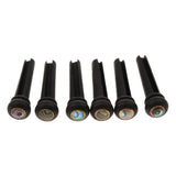 Maxbell 6pcs Abalone Dot Guitar Bridge End Pin Set For Acoustic Guitars