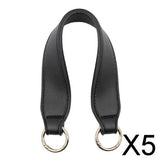 Maxbell 5xPU Leather Bag Strap Replacement Detachable Tote Handbag Handle Belt Black
