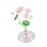 Maxbell Flower Crystal Car Ornament Interior Accessories for Balcony Desk Lotus