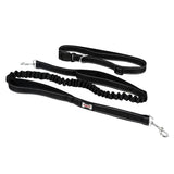 Maxbell Maxbell Reflective Pet Dog Leash Traction Rope Puppy Harness with Waistband Black