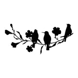 Maxbell Metal Bird Wall Art Ornament Birds on The Branch for Bedroom Kitchen Garden 1pcs 3 Birds