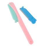 Maxbell Maxbell Stainless Steel Convenient To Carry Eyebrow Trimmer Shaper Facial Hair Remover Pink