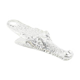 Maxbell Crocodile Shaped Paper Clip Vivid Binder Clip for Scrapbook Silver