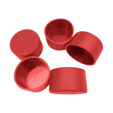 Maxbell 5x PVC ID 6.3cm Round Furniture Legs End Caps Versatile Chair Leg Protectors Red