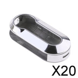 Maxbell 20xPlastic Cars Remote Flip Key Fob Shell Case Cover Replacement for Fiat 500