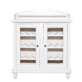 Maxbell 1/12 Dollhouse Miniatures Living Room Furniture Wooden Wine Cabinet - White