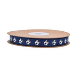 Soccer Ribbon 1cm Wide Soccer Pattern for Sewing Graduation Party Decoration Blue