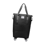 Maxbell Rolling Duffle Bag Apparel Tote Bag Pouch Wheeled for Outddor Sports Fitness black