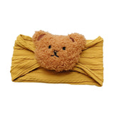 Maxbell Baby Headband with Bear Decor Children Wide Headbands Cute Headwear Hairband Yellow