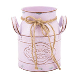 Maxbell Farmhouse Flower Planter Sturdy Bucket Container for Patios Balconies Party Pink