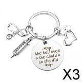 Maxbell 3xNurse Keychain Celebration Handbag Bag Decoration Birthday Nursing Key Chain