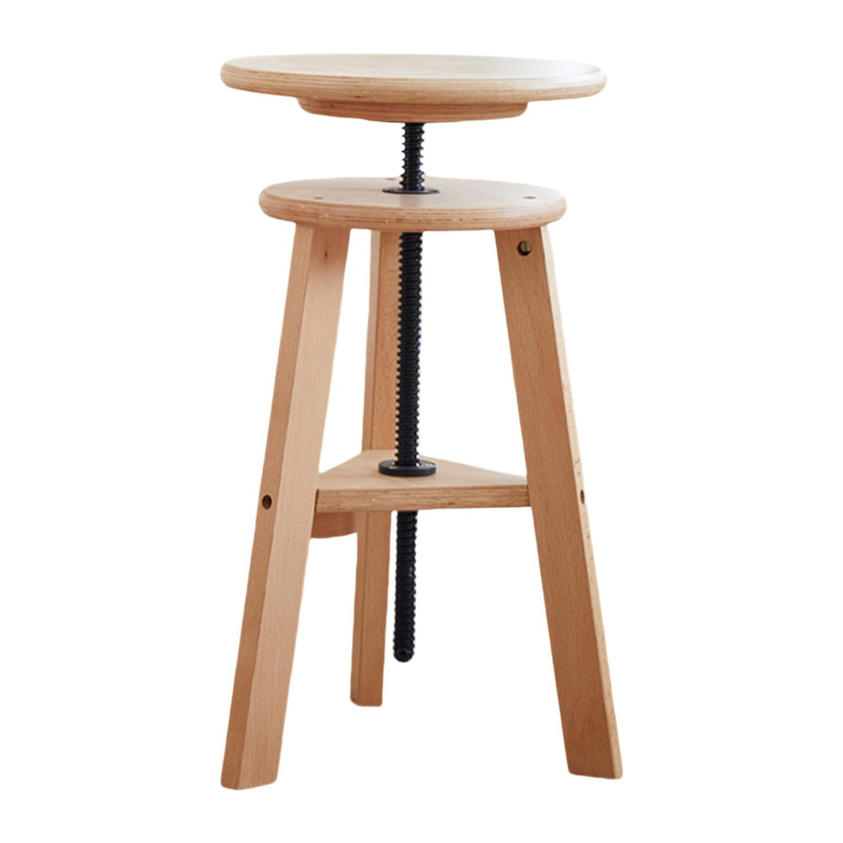 Maxbell Painting Stool Bar Stool Swivel Seat Office Studio Stool for Gallery Wood