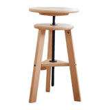 Maxbell Painting Stool Bar Stool Swivel Seat Office Studio Stool for Gallery Wood