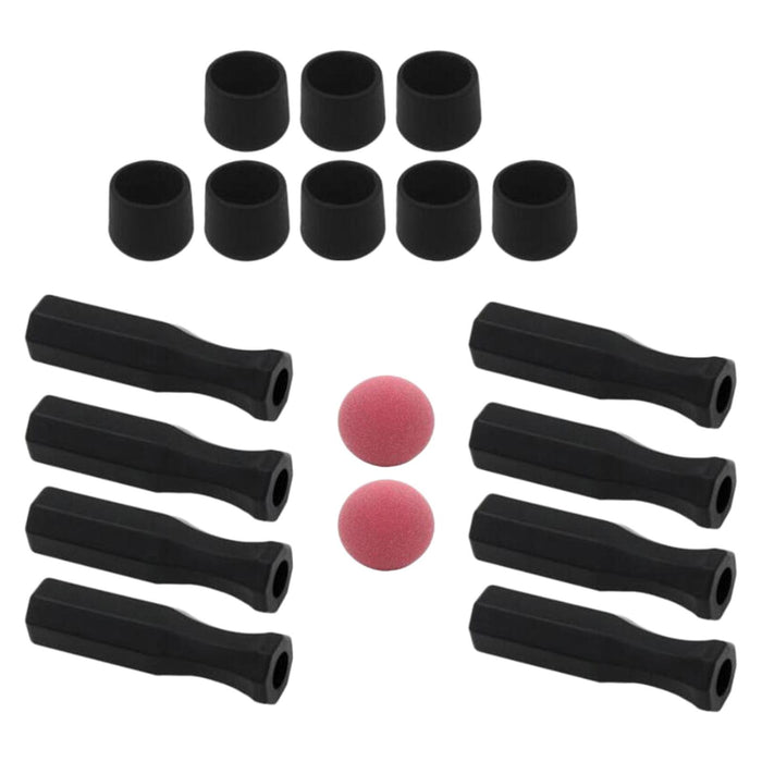 Maxbell Foosball Table Handles Non Slip Table Soccer Practical Standard Rod End Caps Red Ball