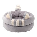 Dog Bed Comfortable Nesting Cave Non Slip Bottom for Cats Kitty Kitten Gray Large - Aladdin Shoppers