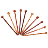 Maxbell 10 Pieces Retro Wooden Hairpin Woman Hair Stick Headdress Jewelry Craft 13cm