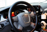 Maxbell 4xUniversal PU Leather Vehicle Car Steering Wheel Cover Sleeve Black+Red
