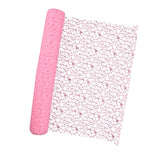 Maxbell Jacquard Net Mesh Ornament Floral Wrapper for Valentine's Day Gifts Birthday Pink