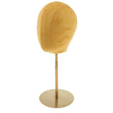 Maxbell 2pcs Suede Cork Mannequin Head Hat Rack Wig Display Holder W/ Metal Stand