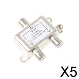 Maxbell 5x2 Way Splitter 5-2400MHz Signal Satellite Splitter TV Antenna Coaxial HDTV