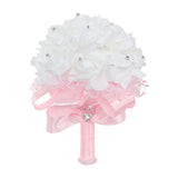 Maxbell Wedding Hand Flower Elegant Artificial Flowers for Ceremony Anniversary Home Pink