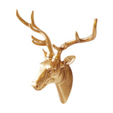 Deer Head Wall Hanging Ornament Gift Housewarming Collection Resin Sculpture Gold