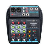 Maxbell 4 Channel Mixer with Sound Board for Webcast Instrument Recording Singing