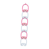 Maxbell 6Pcs Hat Organizer for Baseball Caps Hanger for Closet Wardrobe Laundry Red Blue