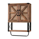 Maxbell Bathroom Wall Cabinet Wall Hanging Cabinet Farmhouse Medicine Cabinet Rustic Brown